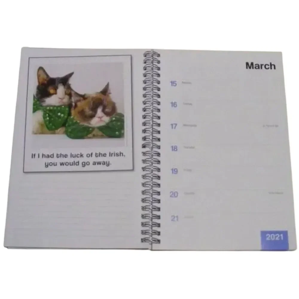 Grumpy Cat 2021 Planner, Weekly & Monthly, MEMES! Book, Spiral bound